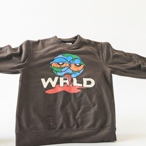 999 Club Wrld Graphic Black Crewneck Sweater Mens Large